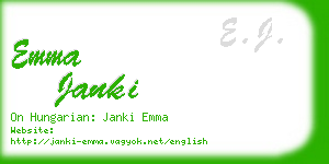 emma janki business card